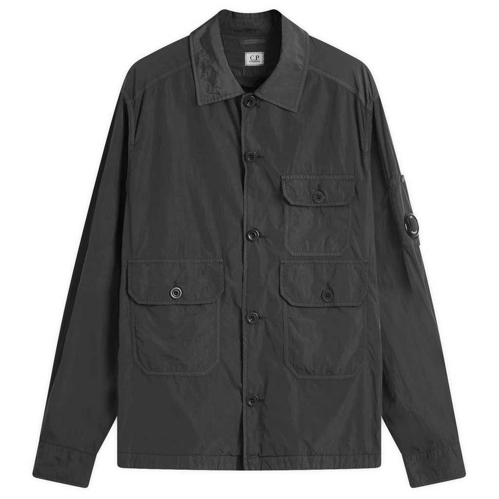 CP Company Men's Chrome-R Full Button Overshirt Black